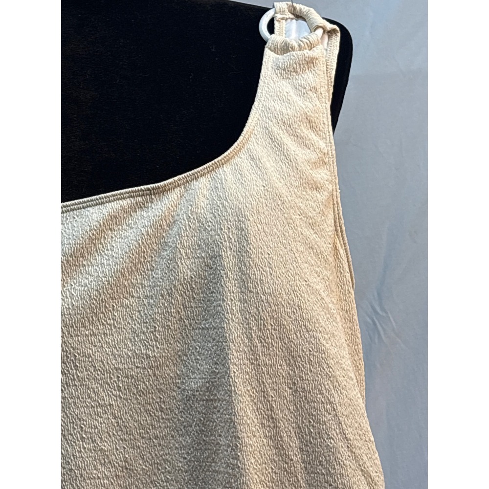 Summer Mae One Shoulder Textured Suit Champagne Ring Detail Ruched Japan Large - Picture 2 of 9